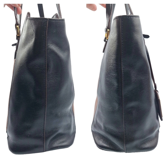 LAUREN Ralph Lauren Color Block Saffiano Leather Shoulder Bag - Picture 9 of 15